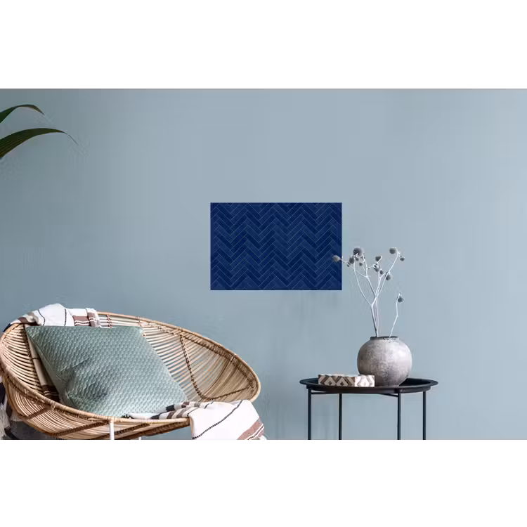 Visgraat - Wandtegel - Donkerblauw - Navy Blue Muursticker klein 286 -plant