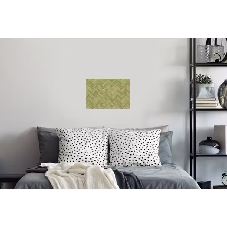 Visgraat - Wandtegel - Olijfgroen Muursticker klein 286 -slaapkamer