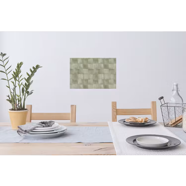 Vlakken - Rustiek - Groen Muursticker klein 286 -eettafel