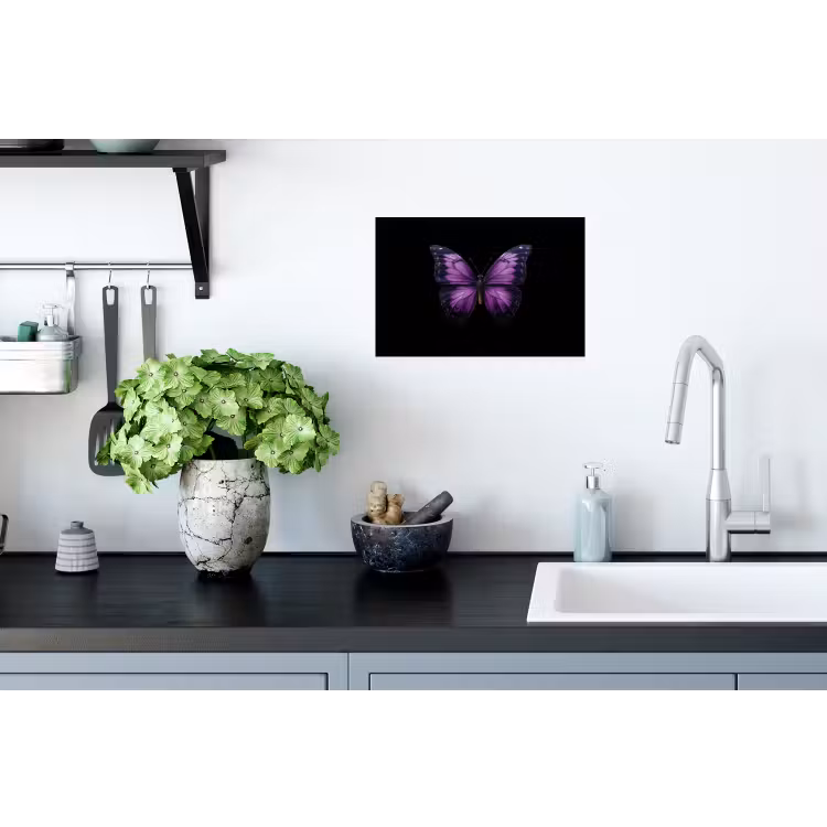 Vlinder - Paars - Levendig Muursticker klein -keuken