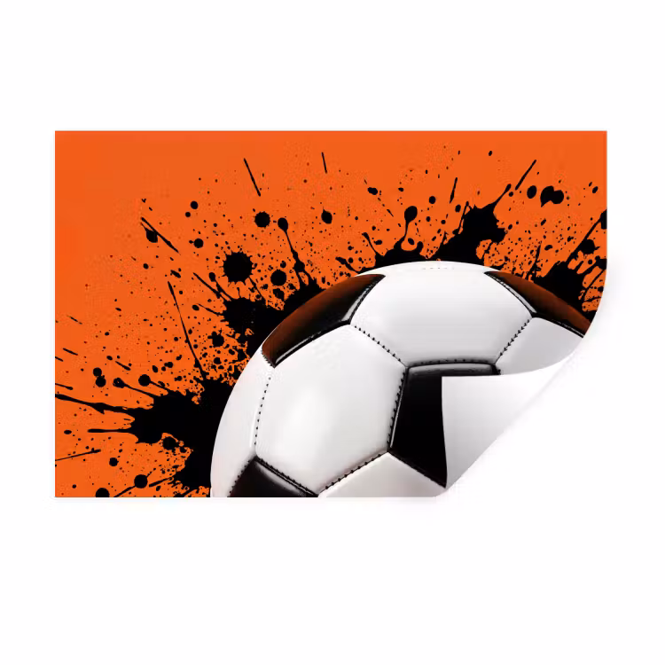 Voetbal - Verf - Sport - Oranje Muursticker klein -3d