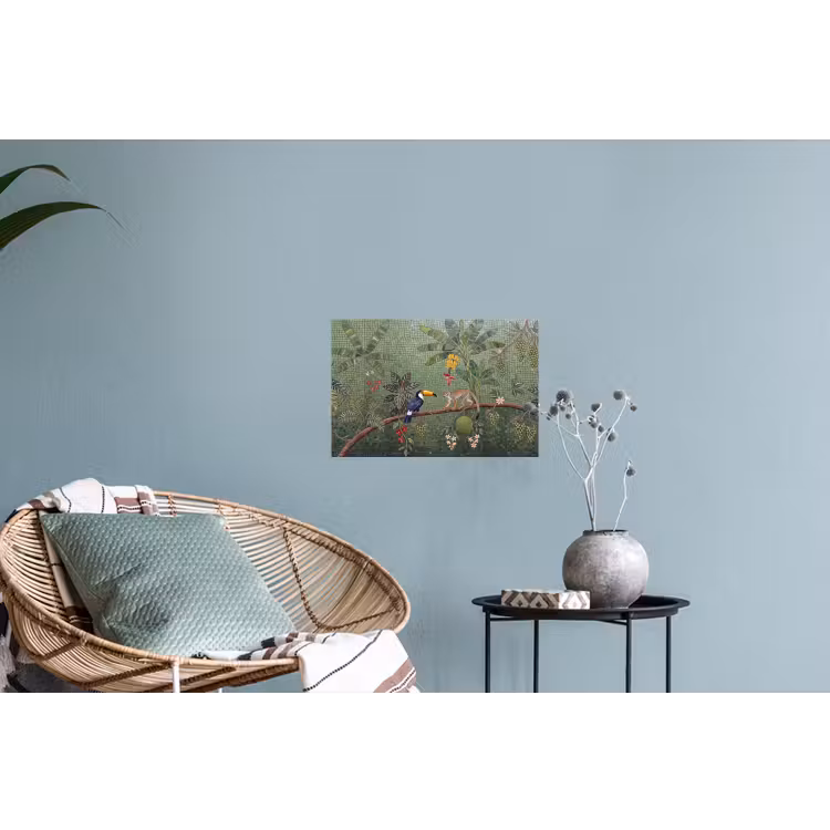 Vogel - Dier - Jungle - Mozaïek - Natuur Muursticker klein -plant