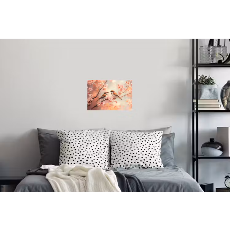 Vogels - Romantic - Bloesemtak Muursticker klein -slaapkamer