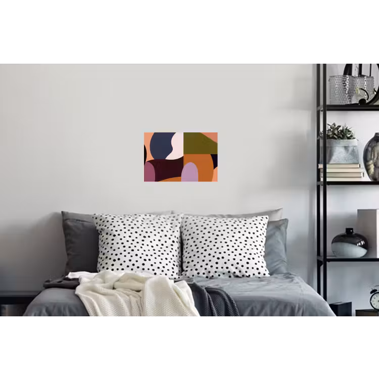 Vormen - Abstract - Kleuren - Vierkant Muursticker klein -slaapkamer
