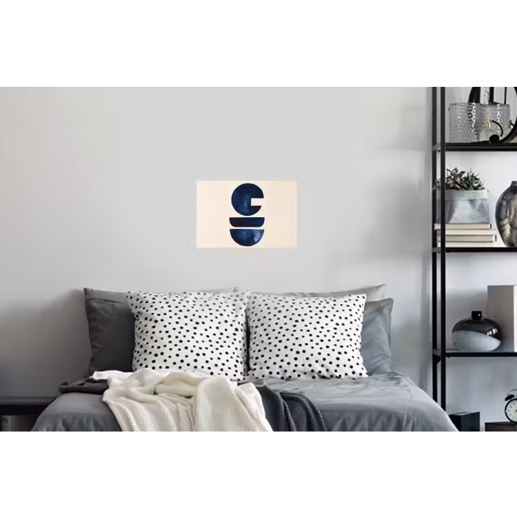 Vormen - Blauw - Abstract Muursticker klein -slaapkamer