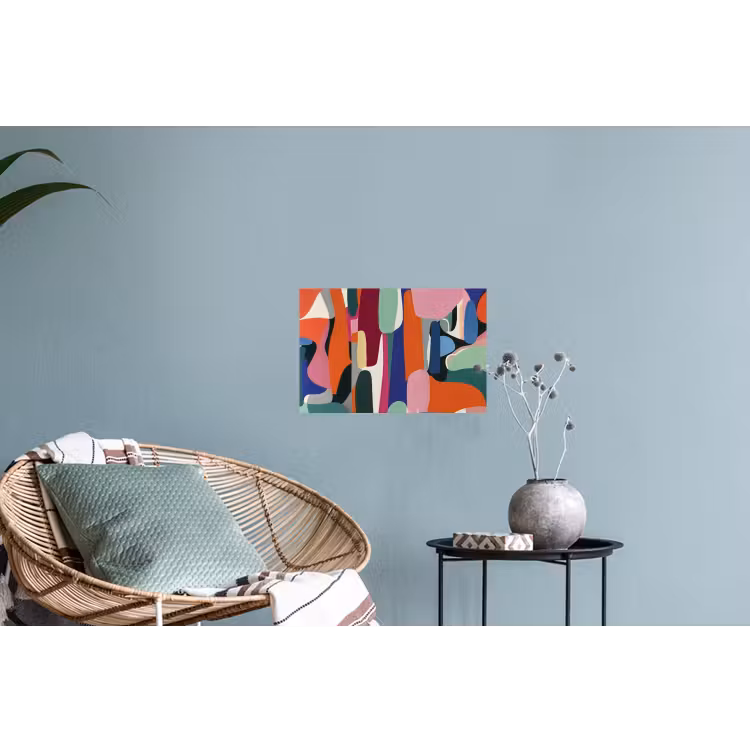 Vormen - Ritmisch - Kleuren - Abstract Muursticker klein -plant