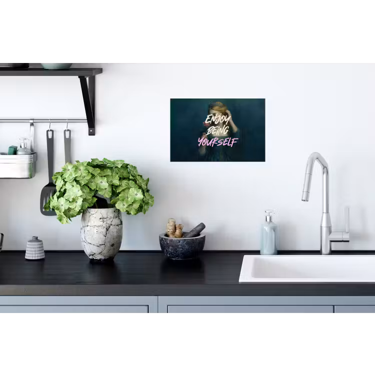 Vrouw - Roos - Quote Muursticker klein -keuken