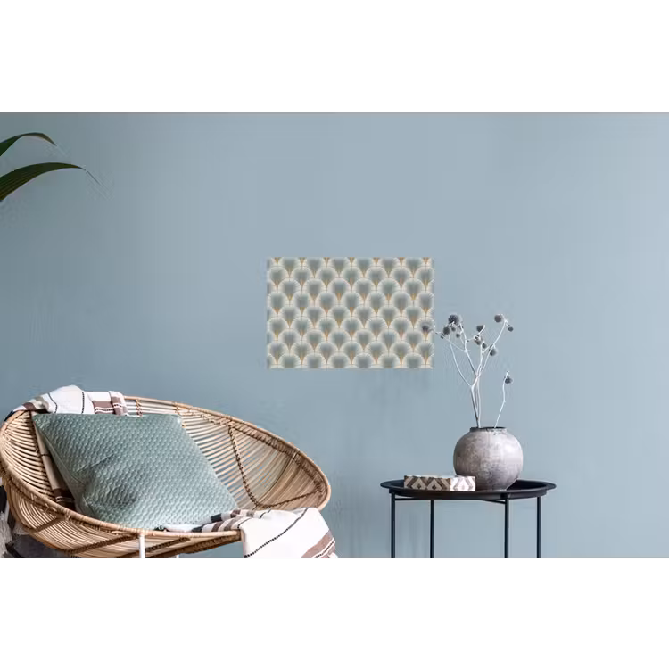Waaier - Klassiek - Blauw Muursticker klein 286 -plant