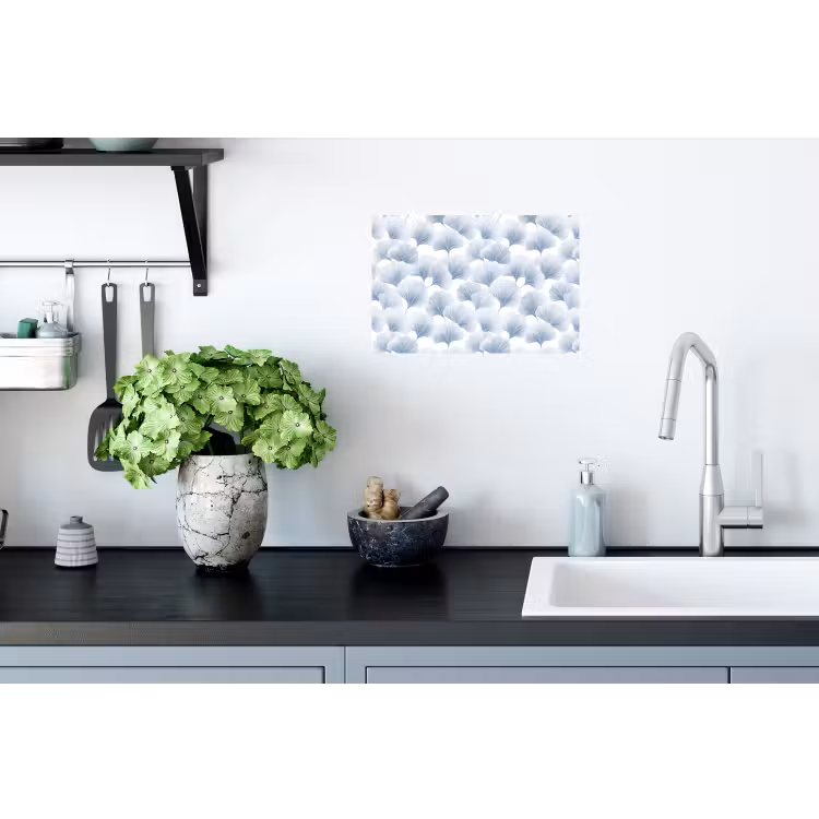 Waaier - Modern - Blauw Muursticker klein 286 -keuken
