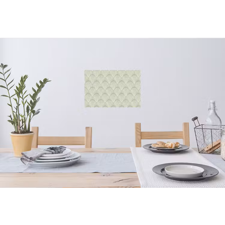 Waaiers - Patroon - Groen Muursticker klein 286 -eettafel
