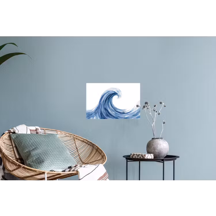 Water - Beweging - Natuur - Modern - Blauw Muursticker klein -plant