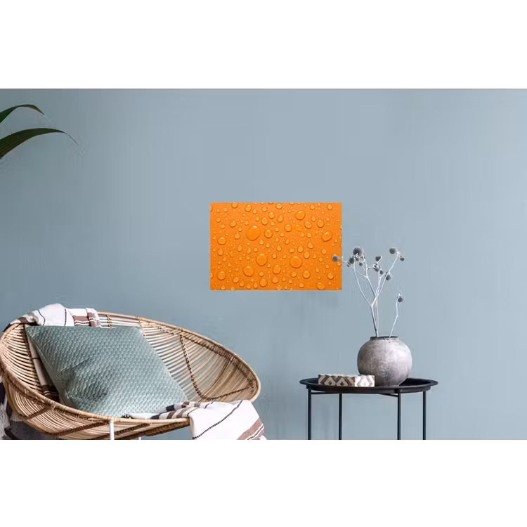 Water - Druppels - Oranje Muursticker klein -plant