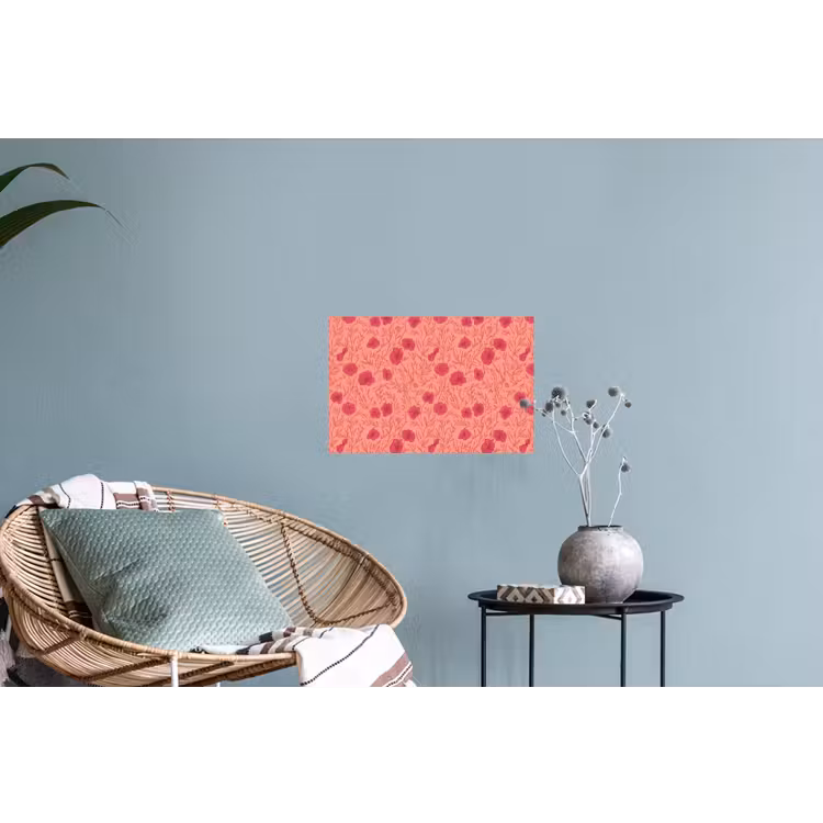 Weidebloemen - Romantisch - Roze Muursticker klein 286 -plant