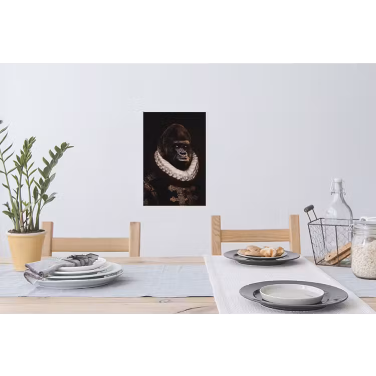 Willem van Oranje - Adriaen Thomasz - Aap Muursticker klein -eettafel