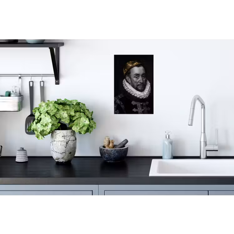 Willem van Oranje - Adriaen Thomasz - Goud Muursticker klein -keuken