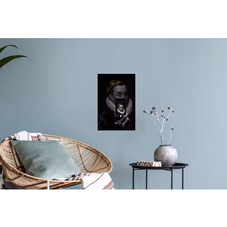 Willem van Oranje - Adriaen Thomasz - Smartphone Muursticker klein -plant