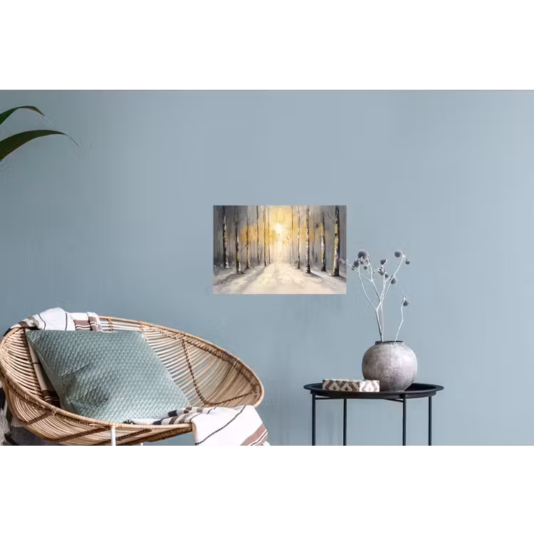 Winter - Abstract - Sneeuw - Natuur - Zon Muursticker klein -plant