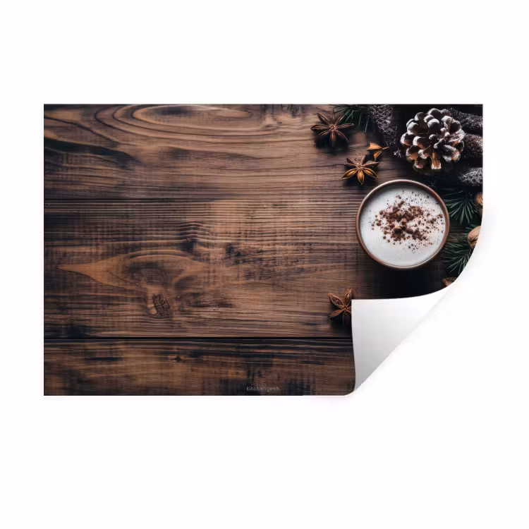 Winter - Houtlook - Stilleven Muursticker klein -3d
