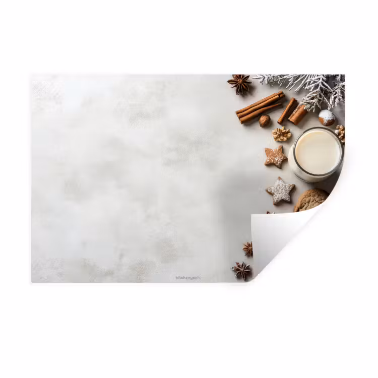Winter - Kerst - Specerijen - Wit Muursticker klein -3d