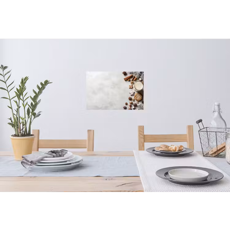 Winter - Kerst - Specerijen - Wit Muursticker klein -eettafel