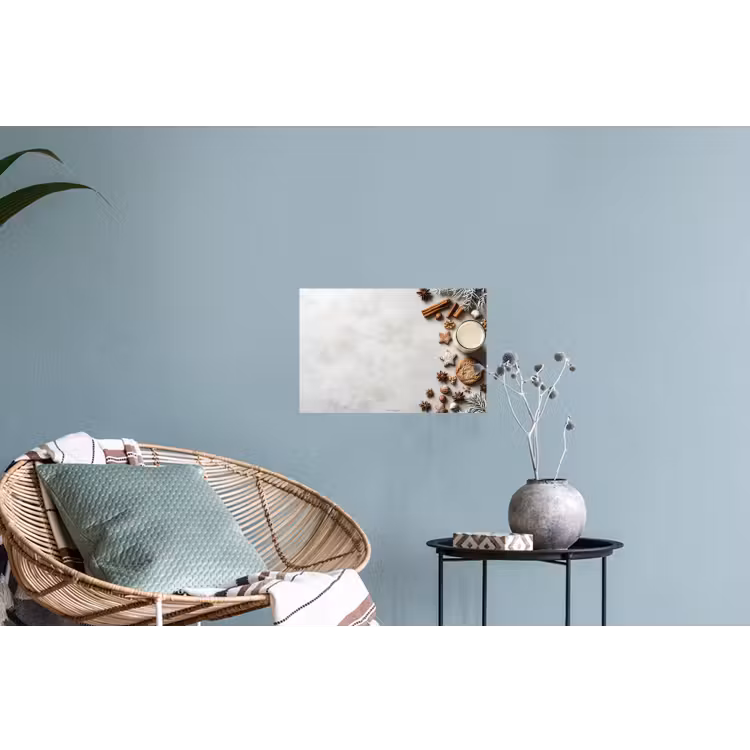 Winter - Kerst - Specerijen - Wit Muursticker klein -plant