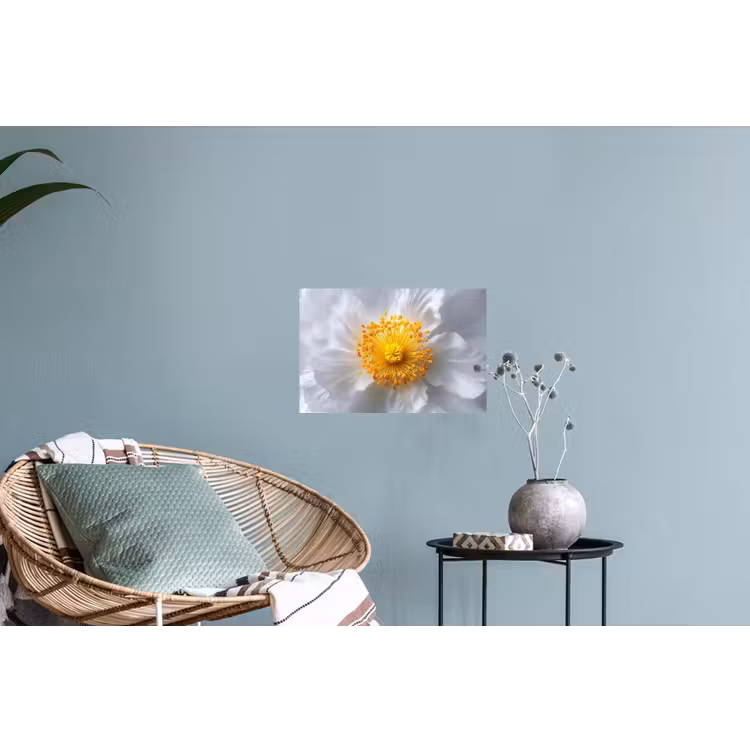 Wit - Bloem - Elegant Muursticker klein -plant