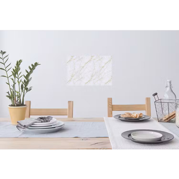 Wit - Marmer - Goud - Luxueus Muursticker klein 286 -eettafel