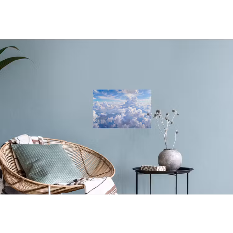 Wolken - Lucht - Natuur - Abstract - Blauw Muursticker klein -plant