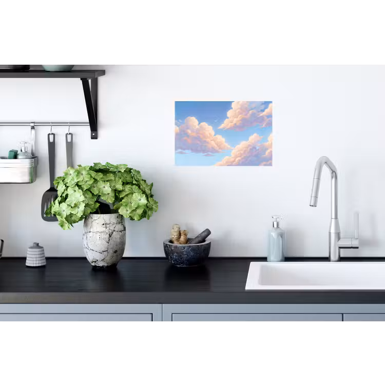 Wolken - Lucht - Natuur - Blauw Muursticker klein -keuken