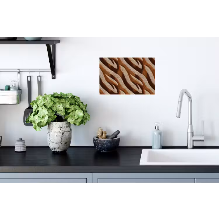 Zebra - Bruin - Patroon Muursticker klein 286 -keuken