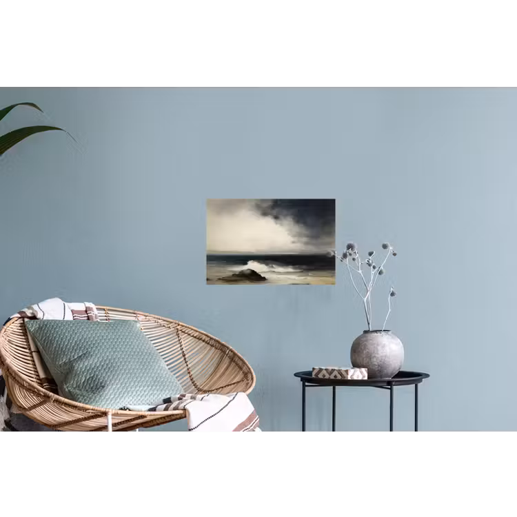 Zee - Rotsen - Storm Muursticker klein -plant