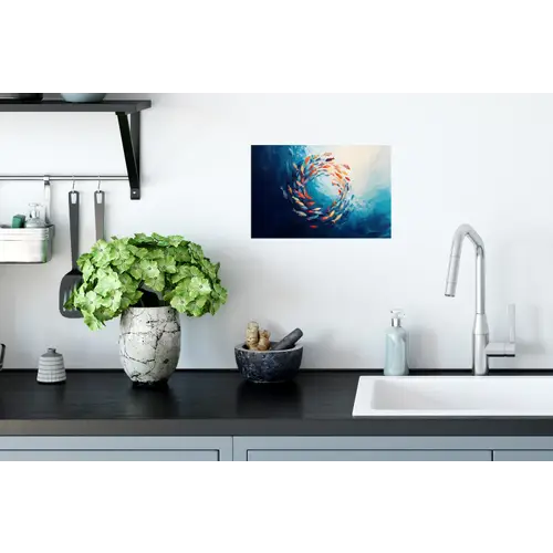 Zee - Vissen - Kleurrijk - Dynamisch Muursticker klein -keuken