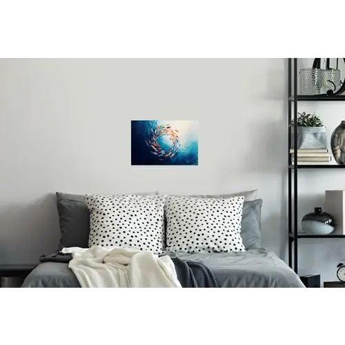 Zee - Vissen - Kleurrijk - Dynamisch Muursticker klein -slaapkamer
