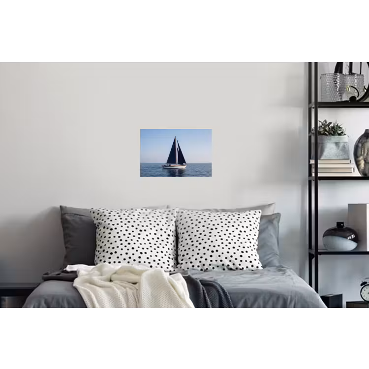 Zeilboot - Zee - Blauw Muursticker klein -slaapkamer