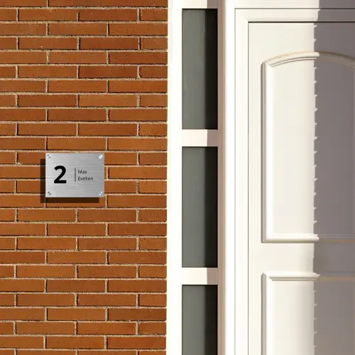 Metaaleffect - Modern Naambord Rechthoek middel -sfeer3-rechthoek-S