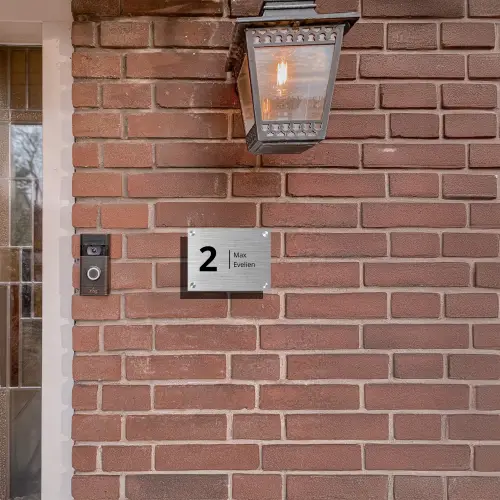 Metaaleffect - Modern Naambord Rechthoek middel -sfeer7-rechthoek-S