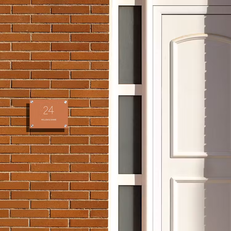 Terracotta - Klassiek Naambord Rechthoek middel -sfeer3-rechthoek-S