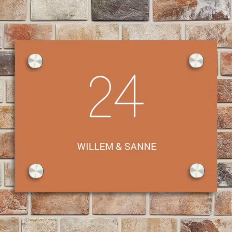Terracotta - Klassiek Naambord Rechthoek middel -sfeer3