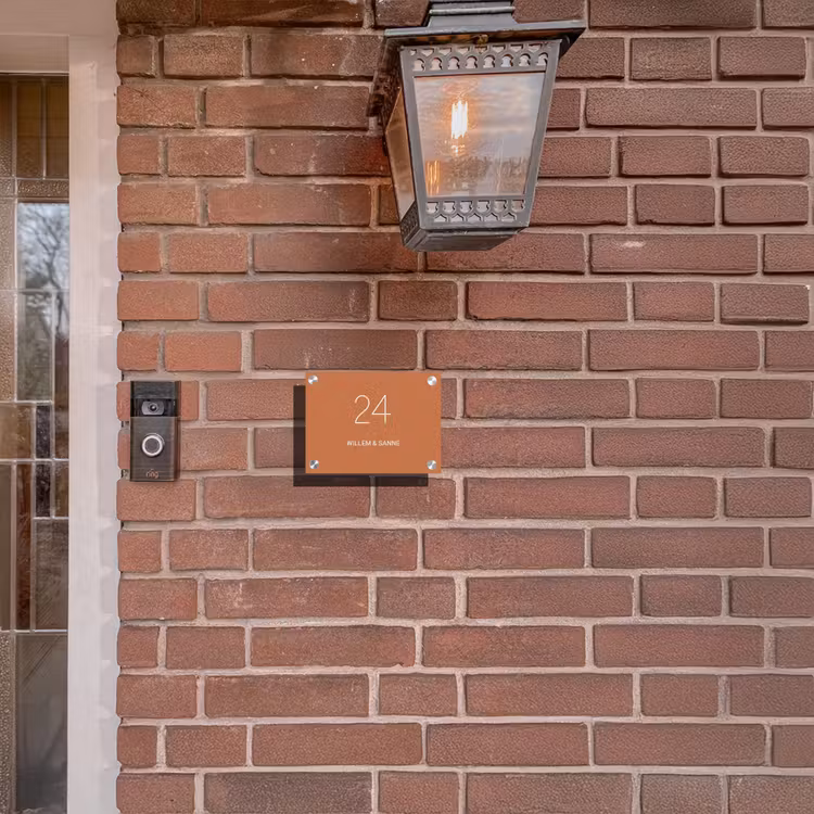Terracotta - Klassiek Naambord Rechthoek middel -sfeer7-rechthoek-S