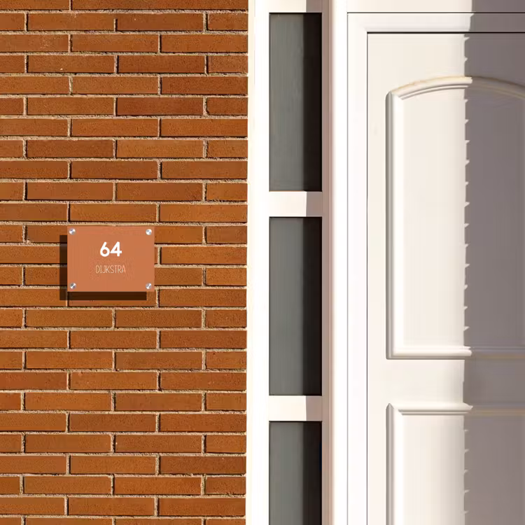 Terracotta - Modern Naambord Rechthoek middel -sfeer3-rechthoek-S