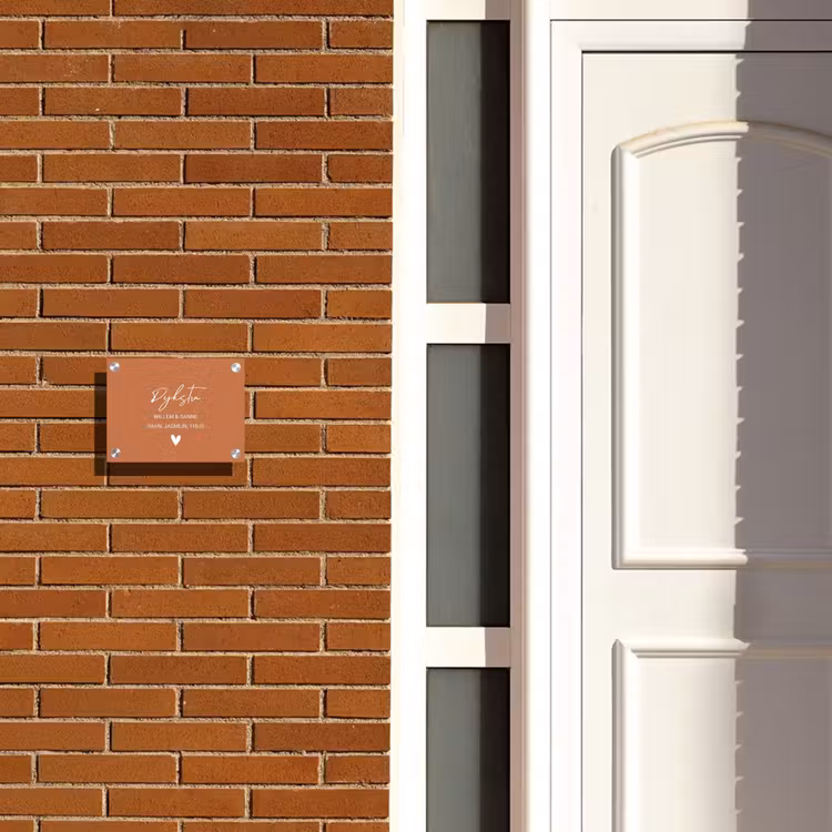 Terracotta - Sierlijk Naambord Rechthoek middel -sfeer3-rechthoek-S