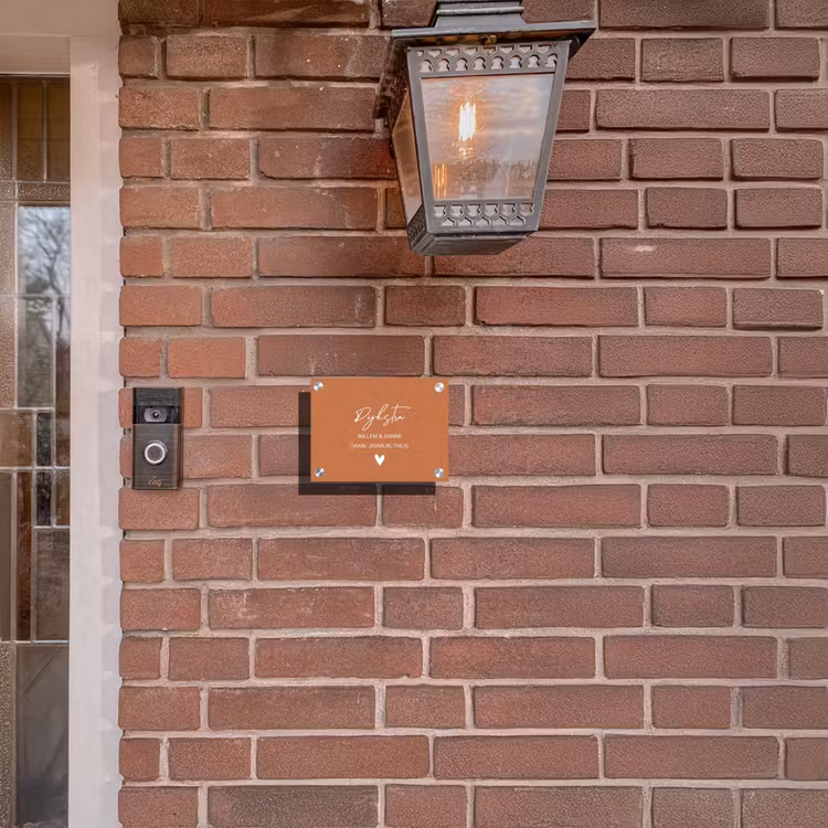 Terracotta - Sierlijk Naambord Rechthoek middel -sfeer7-rechthoek-S