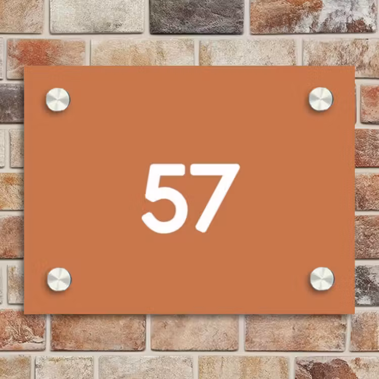 Terracotta - Traditioneel Naambord Rechthoek middel -sfeer3