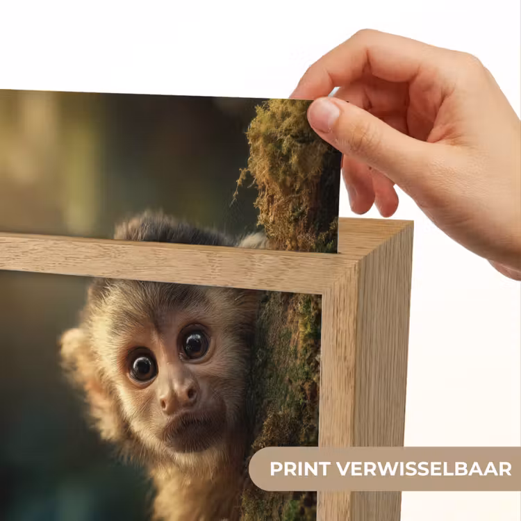 Aap - Boomstronk - Bruin Light Box met kabel (Kinderlampje) klein -USP_websiteprintNL