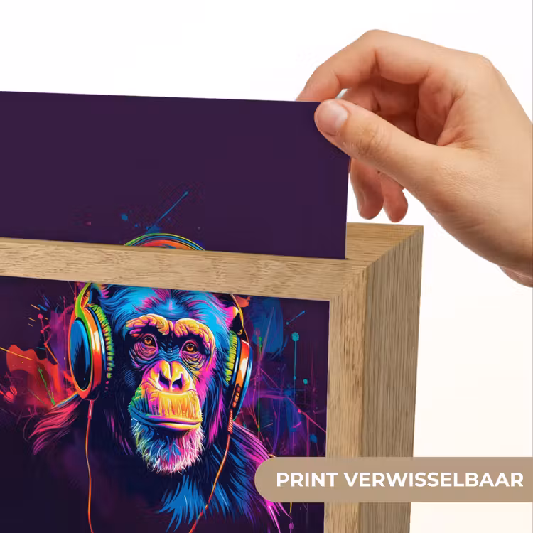 Aap - Koptelefoon - Muziek - Kleurrijk Light Box met kabel (Kinderlampje) klein -USP_websiteprintNL