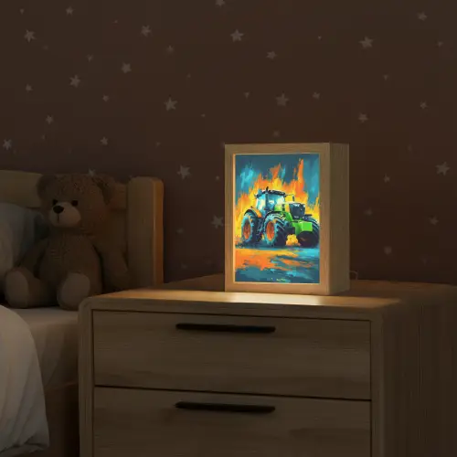 Abstract - Tractor - Groen Light Box met kabel klein -sfeer1_kind
