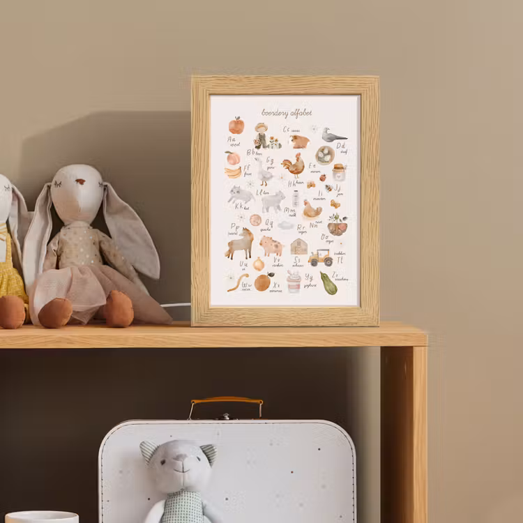 Alfabet - Boerderij - Educatief - Letters leren voor kinderen - Dieren Light Box met kabel klein -sfeer2_kind