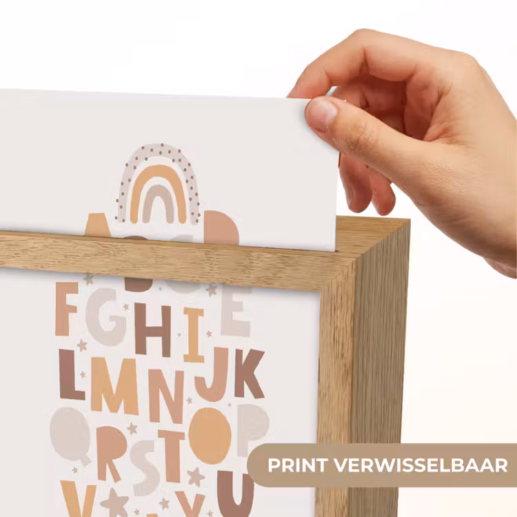 Alfabet - Sterren - Regenboog - Pastel kleuren - Educatief Light Box met kabel (Kinderlampje) klein -USP_websiteprintNL