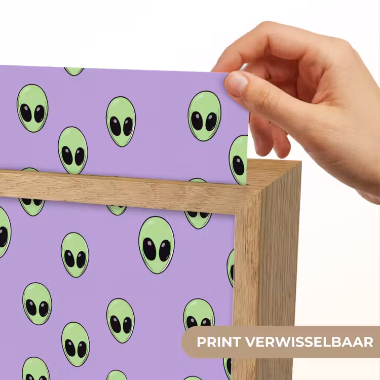 Alien - Retro - Lila Light Box met kabel (Kinderlampje) klein 904 -USP_websiteprintNL