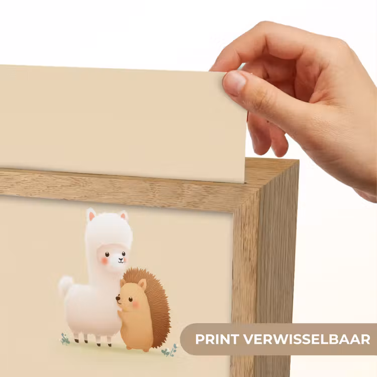 Alpaca - Egel - Bruin - Knuffelen Light Box met kabel (Kinderlampje) klein -USP_websiteprintNL